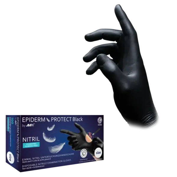 01167-XS Rukavice Epiderm Black nitril 100/1 XS