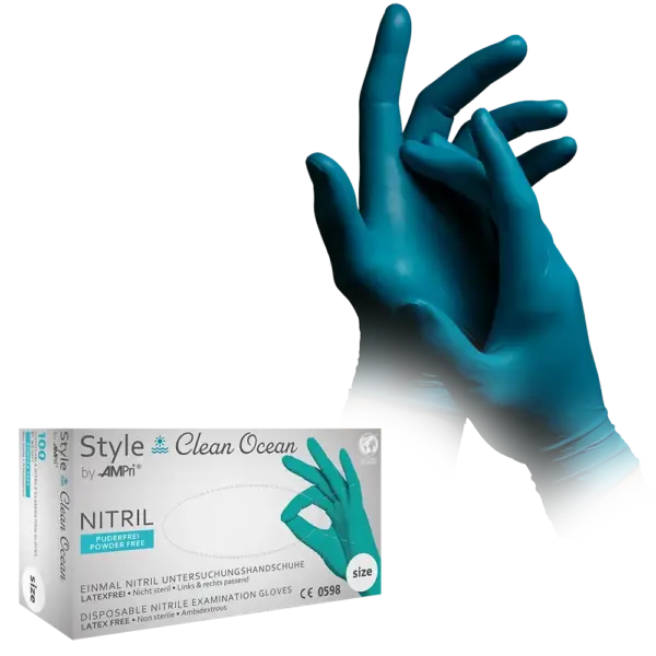 01177-XS Rukavice Style Clean Ocean nitril 100/1 XS