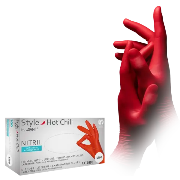 Rukavice Style Hot Chilli nitril 100/1- 01178