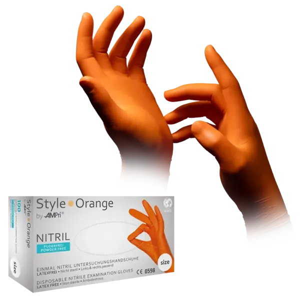 01188-XS Rukavice Style Orange nitril 100/1 XS