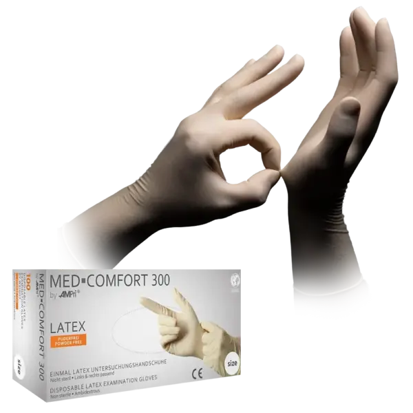 01230-L Rukavice Med Comfort 300 latex BP 100/1 L