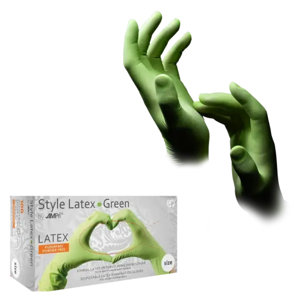 14-026-XS Rukavice Style Green latex 100/1 XS