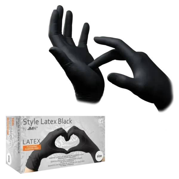 14-028-XS Rukavice Style Black latex 100/1 XS